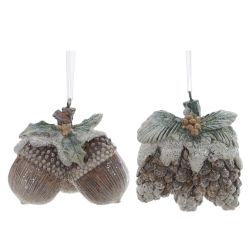 GAEM Фигурка декоративная подвесная "Шишки/Орехи", L6 W3,5 H7 см, 2в.