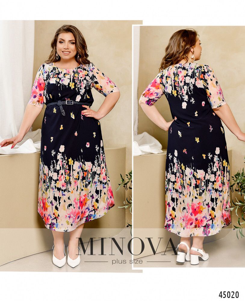 Платье 21-11-синий-купон Minova