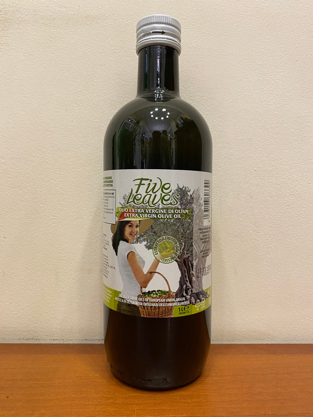 Оливковое масло CARMELA di CARO Five Leaves Extra Virgin, 1 литр, Италия