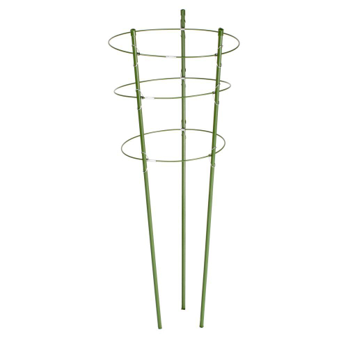 Опора для растений круглая круглая 45см, металл в пластике, 3 кольца