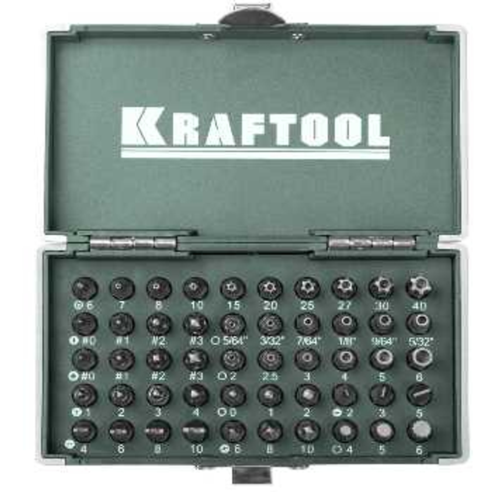 Биты торсионные кованые набор 50 предметов KRAFTOOL, 26065-H50