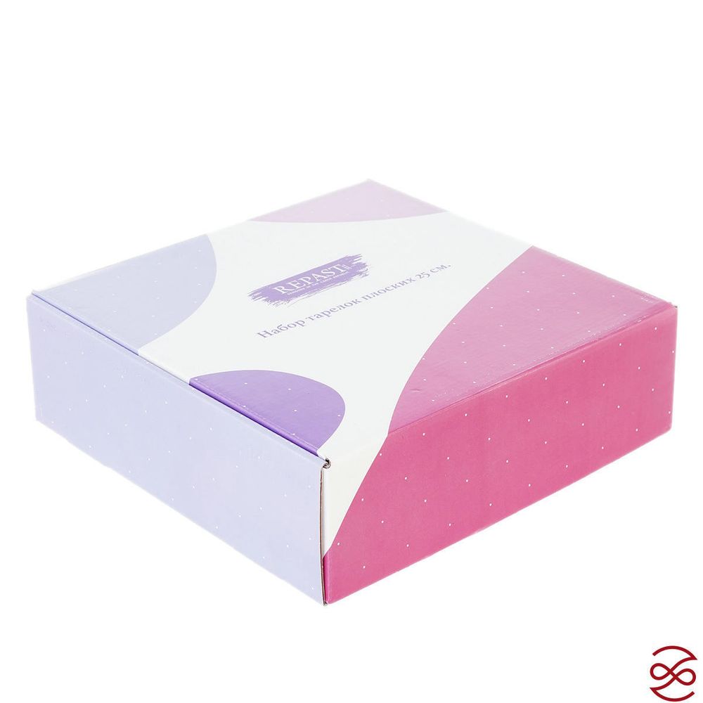 Набор тарелок плоских 25 см Repast Мейсенский букет( 6 шт)