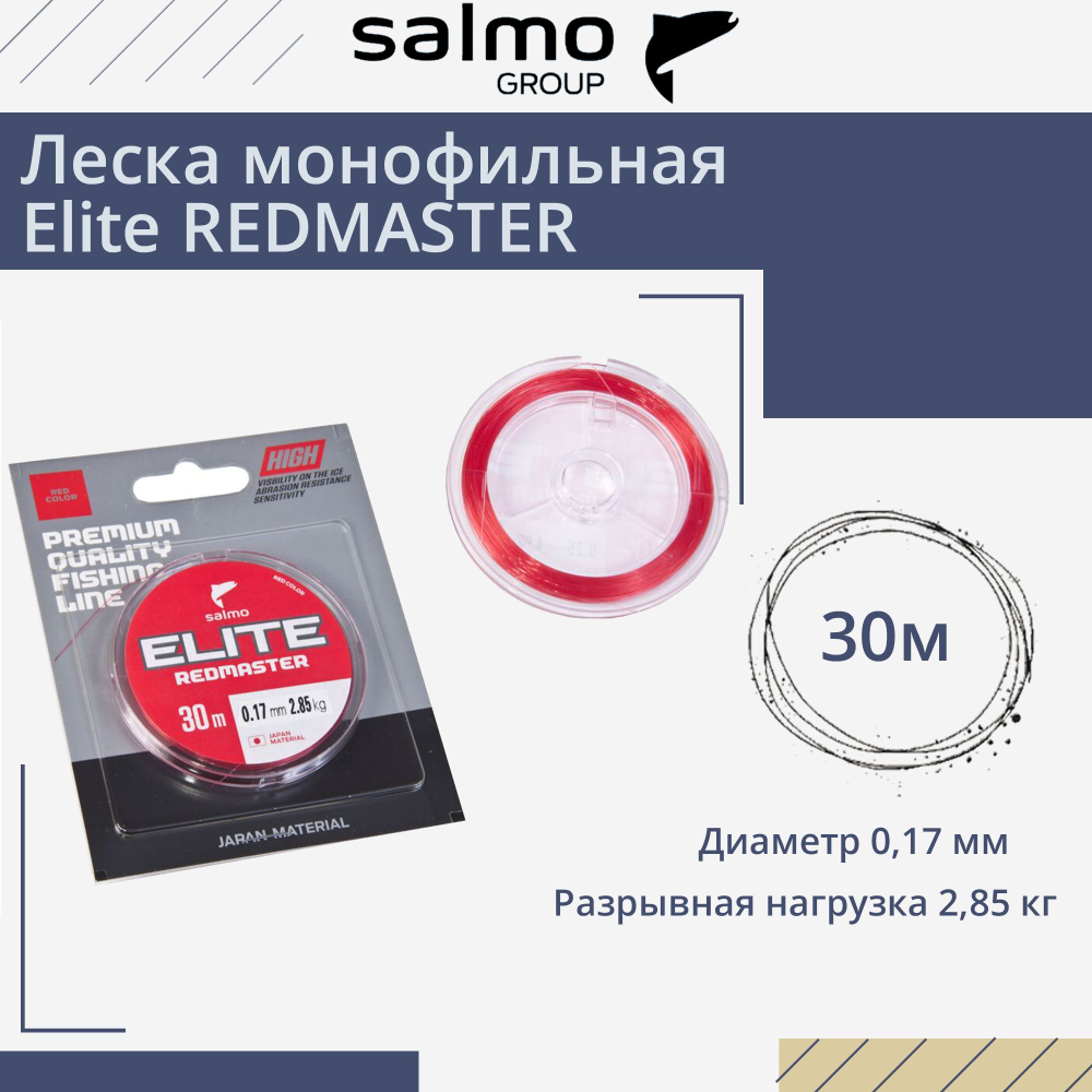 Леска монофильная зимняя Elite REDMASTER 030/010