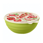 Миска с крышкой с декором wave 3,7л (зеленый)