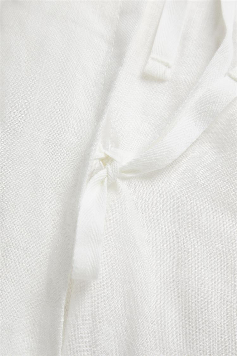 ZARA HOME ОДНОТОННЫЙ ЛЬНЯНОЙ ЧЕХОЛ ДЛЯ ДЕКОРАТИВНОЙ ПОДУШКИ, БЕЛЫЙ