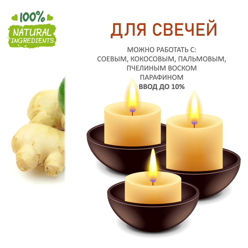 Имбирный лайм, отдушка для свечей и мыла