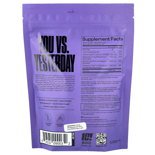 ONE OF ONE, Hydration, вишневый лаймад, 30 саше, 189 г (6,67 унции)