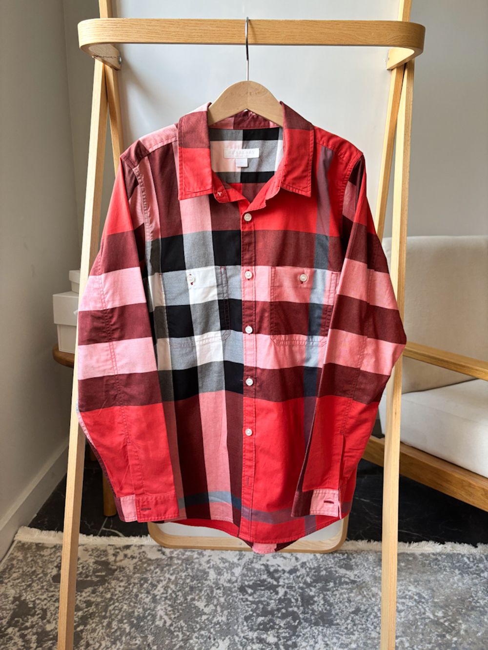 Хлопковая рубашка Burberry, 152