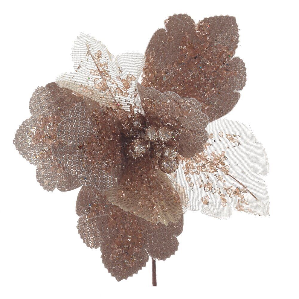 GAEM Цветок искусственный "Пуансеттия", L21 W21 H23 см, 2в.