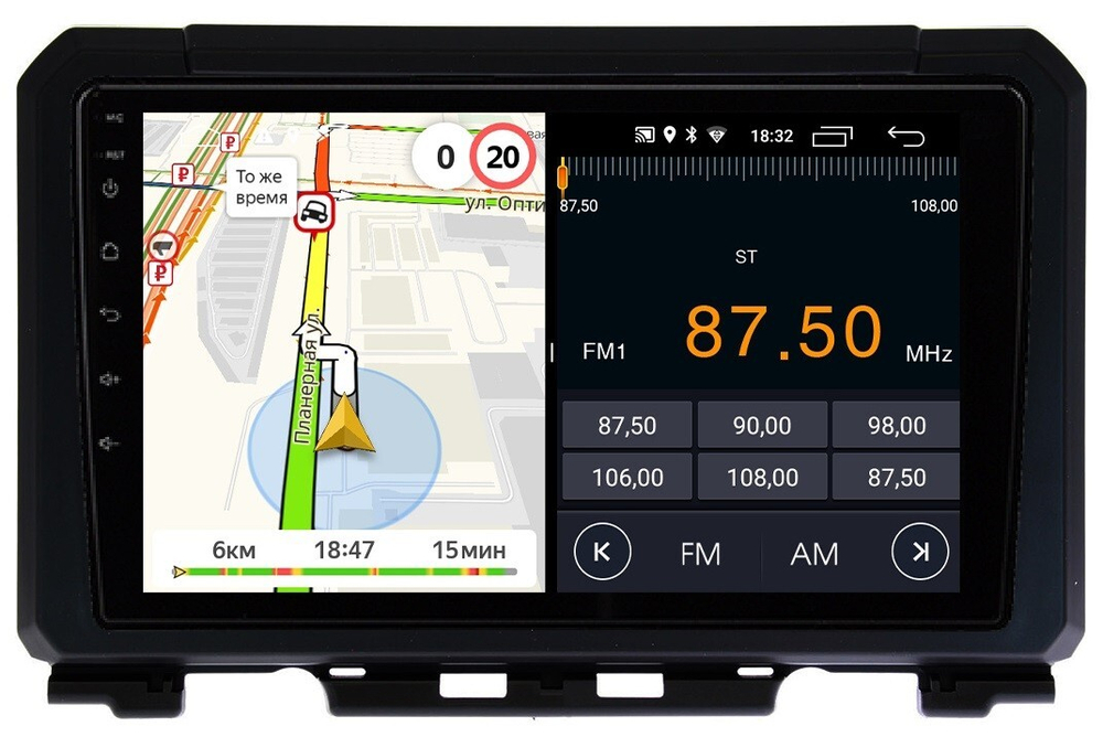 Магнитола для Suzuki Jimny 2019+ - Parafar PF126FHD на Android 13, 8-ядер, 2Гб+32Гб, CarPlay, 4G SIM-слот