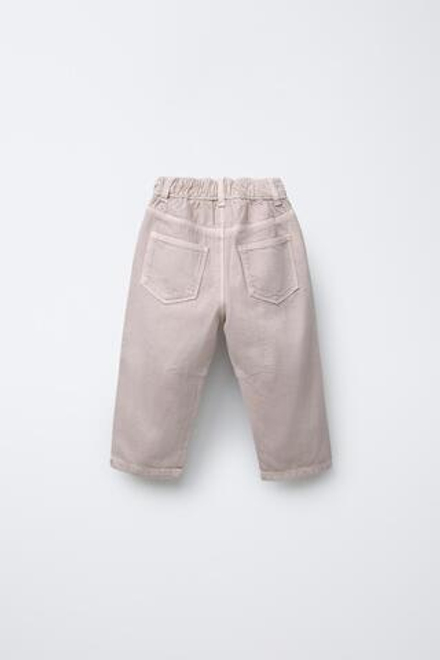 ZARA БРЮКИ BALLOON ИЗ ТВИЛА, СЕРОВАТО-КОРИЧНЕВЫЙ