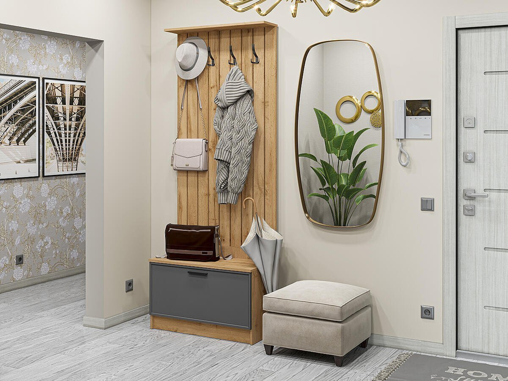 Прихожая Стиль-01 Stormy Silk Дуб Вотан