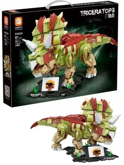 Конструктор растительноядный динозавр Трицератопс 952 детали