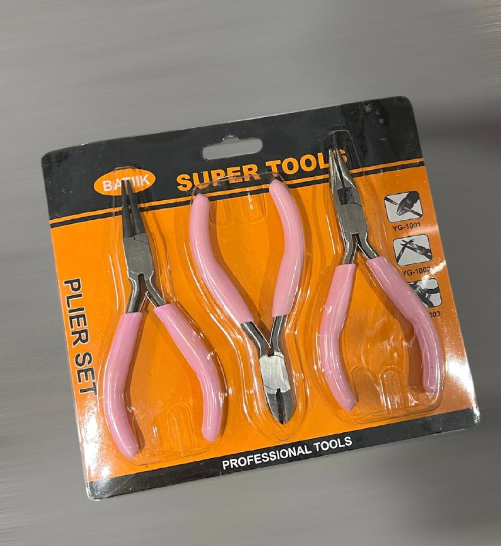 Набор инструментов для бижутерии (утконосы, бокорезы, круглогубцы) 1561