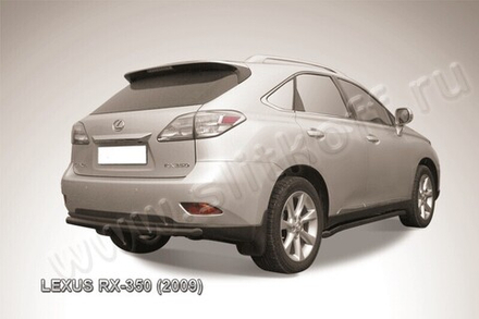 Защита заднего бампера (нержавейка) Lexus RX-350 (2008-2012) d57 (черный)