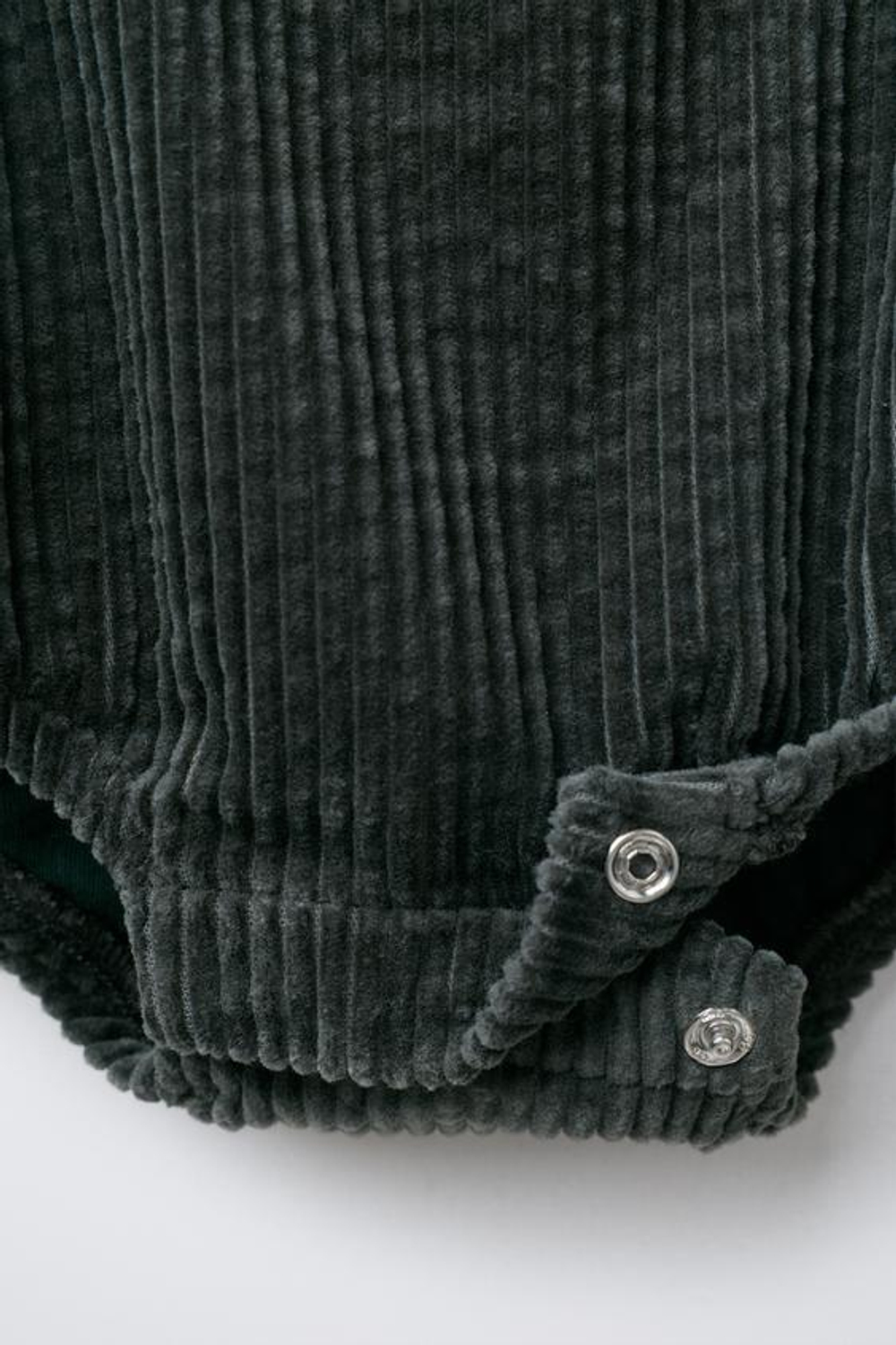 ZARA КОМБИНЕЗОН ИЗ ВЕЛЬВЕТА НА ПОДКЛАДКЕ, БУТЫЛОЧНО-ЗЕЛЕНЫЙ