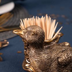 Держатель для зубочисток Уточка Ханни Бронза