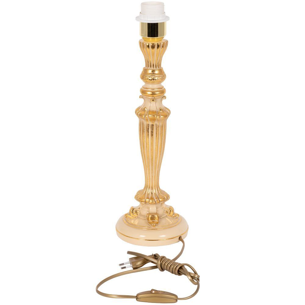 Настольная лампа Богемия Айвори с абажуром Тюссо Vatican (Ватикан) Аквамарин