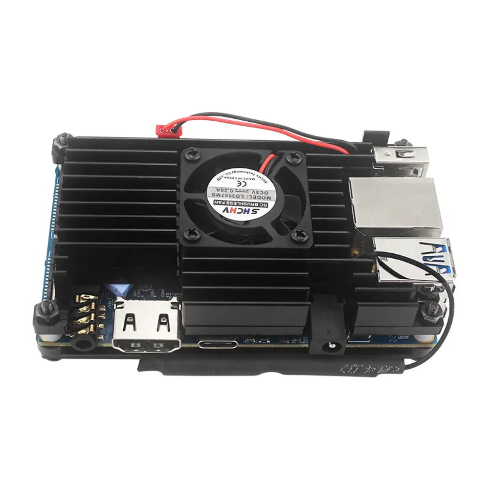 Металлический корпус для Orange Pi 4 с вентилятором