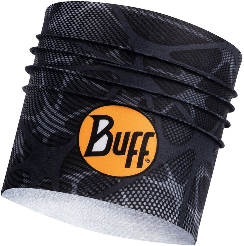 Широкая спортивная повязка на голову Buff Headband Wide CoolNet Ape-x Black Фото 1