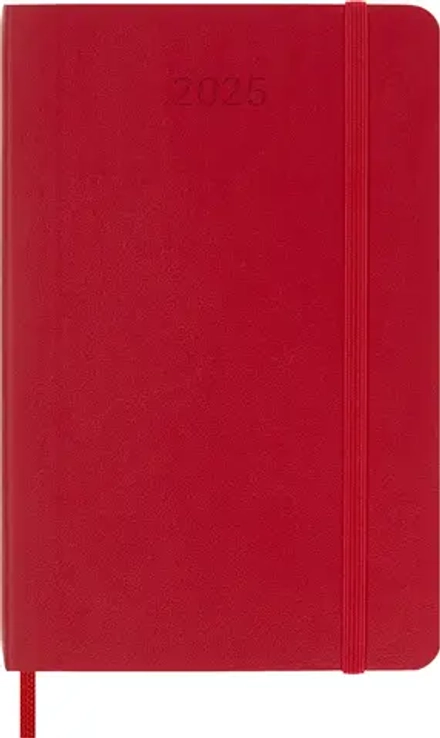 Еженедельник на 2025 год Moleskine Soft WKNT (DSF212WN2) 9x14см, мягкая обложка, красный