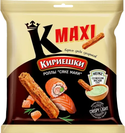 Сухарики Кириешки Maxi Сяке маки + соус васаби 75г