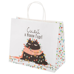 Сумка Крафт 28*24*14см Котики ассорти 1 шт