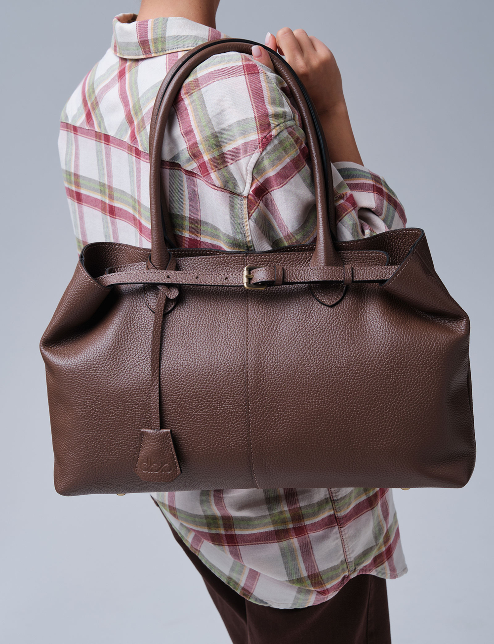 Кожаная сумка Daniela DBR 31375 коричневый какао