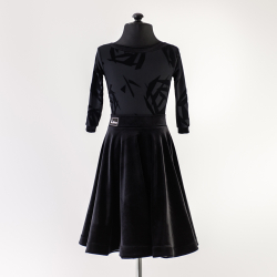 черное рейтинговое платье для бальных танцев