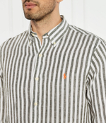 Льняная рубашка POLO RALPH LAUREN - оливковый(710837274)