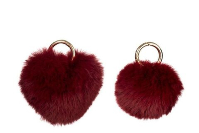 Брелок "Сердце/Шар" в ассортименте 4х10см акрил металл