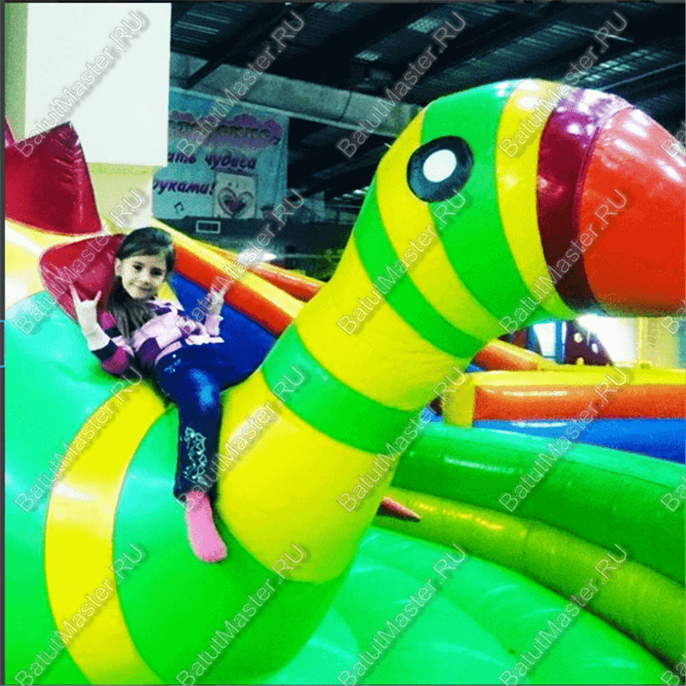 Коммерческий надувной батут "Динозавр-качеля" 5*5*2.5 м