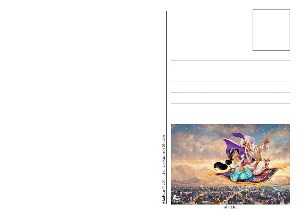 Раскраска-открытка Disney Dreams Collection - Принцессы Диснея Thomas Kinkade Studios, 24 стр.