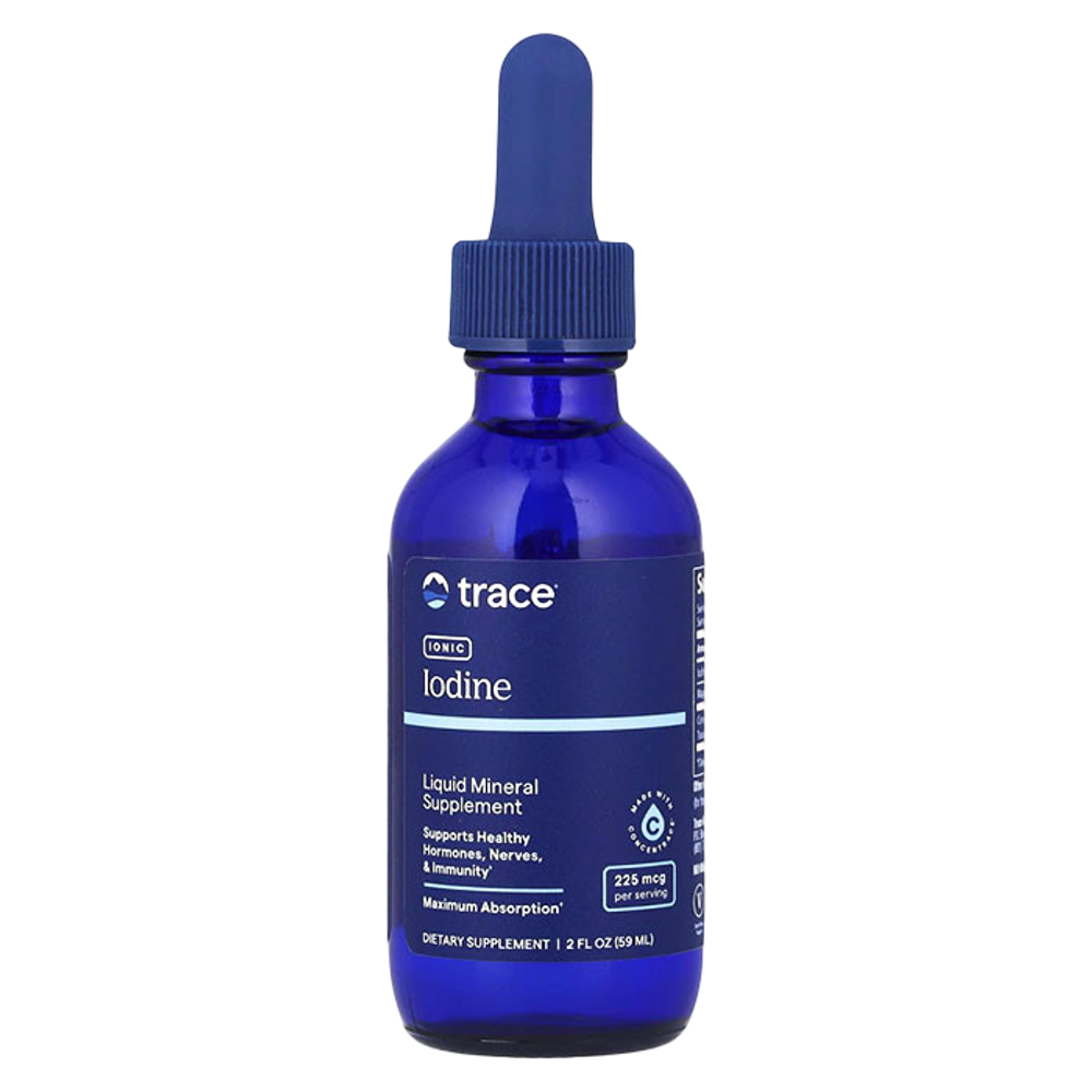 Trace Minerals Ionic Iodine 225mcg 59 ml, Жидкий Йод