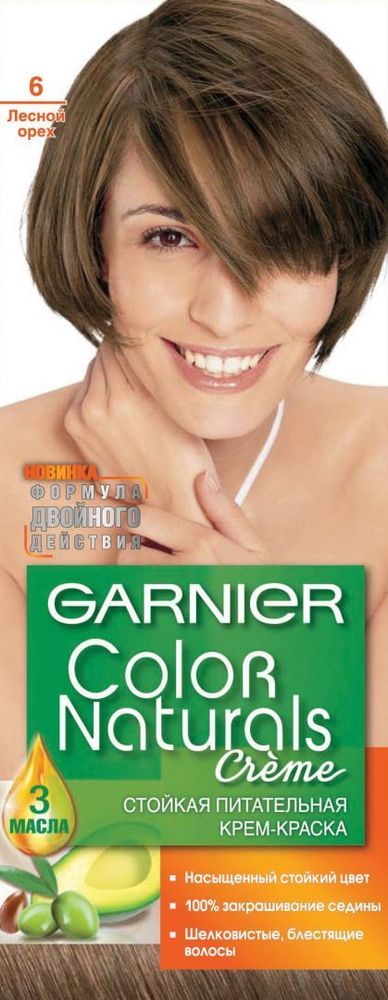 Garnier Краска для волос Color Naturals, тон №6, Лесной орех, 60/60 мл