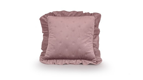 Подушка декоративная сердце с рюшами "Аллюр" СЕРЫЙ ЖЕМЧУГ 45х45см