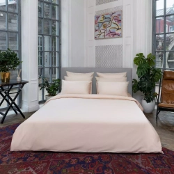 Простыня на резинке 200x200x45 Mollen пудровая