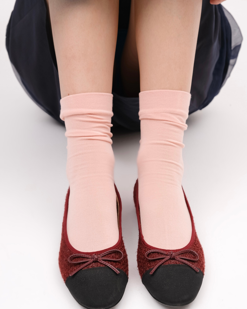 Носки с добавлением шелка Розовый трюфель