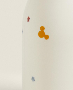 ZARA HOME БУТЫЛОЧКА ДЛЯ ДЕТЕЙ С ТРУБОЧКОЙ "МИККИ МАУС", КРЕМОВЫЙ