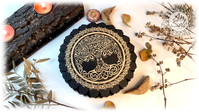 Шкатулка круглая "Мировое древо"