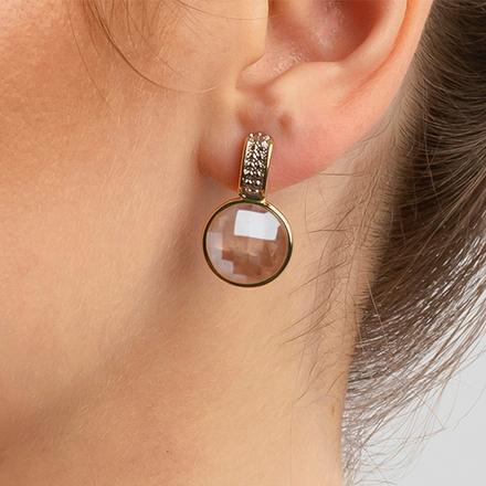 Серьги Possebon Quartz Rose A3091.9 R/G