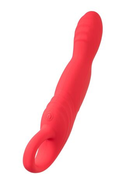 Розовый вибратор для точки G с двигающейся головкой Carnation - 19 см. (Цвет: розовый)