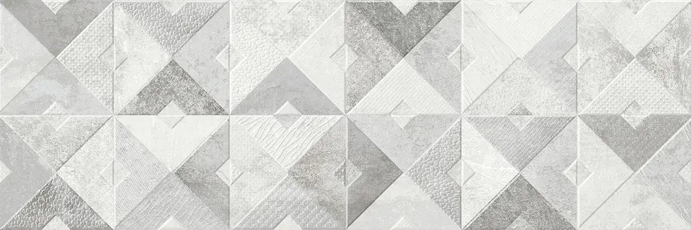 Настенная плитка ALMA Ceramica TWA11MAS017 Mars 60x20 белая / серая матовая под геометрию