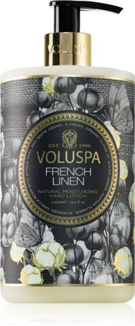 VOLUSPA Maison Noir French Linen - увлажняющий лосьон для рук /   450  ml  / GTIN 806644082743