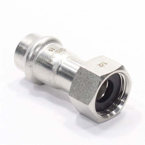 Переходник 15-1/2", WAAG Heavy Inox, пресс-резьба, вн., сталь нержавеющая