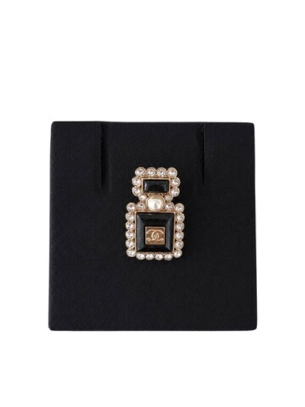 Брошь Chanel Perfume Bottle CC Logo Brooch Crystal