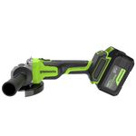 Угловая шлифовальная машина акк. Greenworks AG590, 24V, б/щет, 125 мм, 8500 об/мин, Anti-Kickback,1х8Ач,ЗУ,кор (3201007CUH)