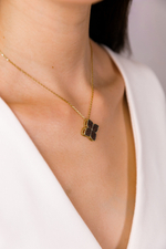 Колье "TRUE FLOWERS" в золочении с коньячным цирконием