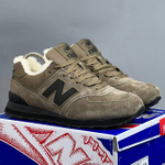 Кроссовки New Balance 574 на меху #398 (корич.)