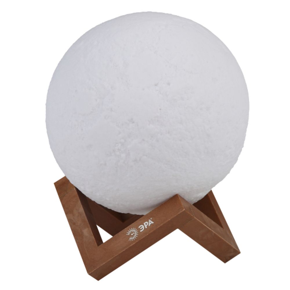 Ночник - светильник светодиодный ЭРА NLED-491-1W-W Луна аккумуляторный белый | Ночники